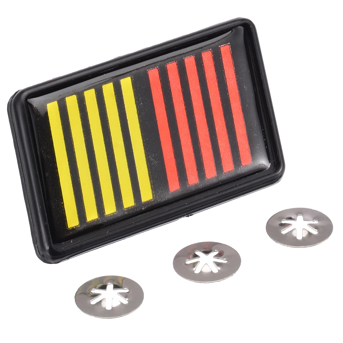 1set Car Red Yellow Black Ralliart Stripe Bar Grille Emblem Badge For Mitsubishi Car Exterior Accessories Waterproof