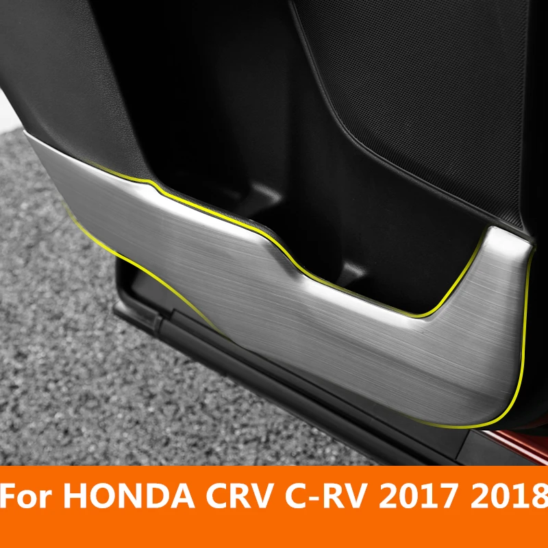 

For HONDA CRV C-RV 2017 2018 Car Protector Side Edge Protected Anti-kick Door Mats Cover case Stainless Steel Accessories