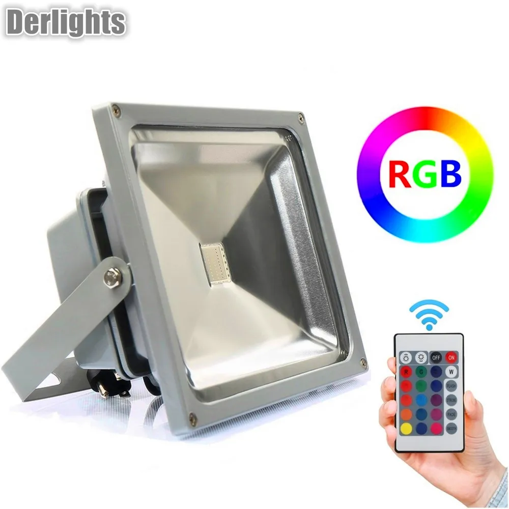 10W 20W 30W RGB LED Flood Light IP65 Waterproof Spotlight Lamp Garden Street Outdoor Lighting Refletor Floodlight