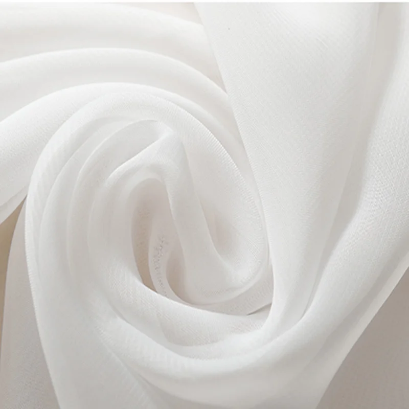 1 одинарный шт вуаль отвесная занавеска втулка панель лечение драпировка 184D3 - Цвет: Белый