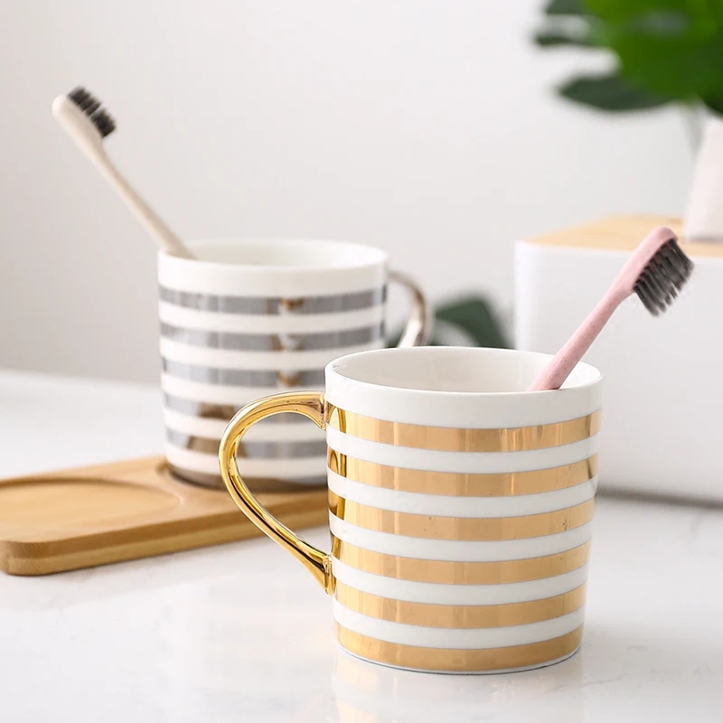 

Bathroom Tumblers Toothbrush Cup Wash Gargle Suit Cup Toothpaste Storage Box High Quality Ceramic Bathroom Accessories 34