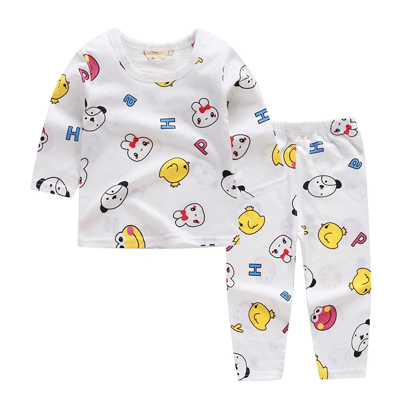 Милая Детская осенняя Пижама, комплект одежды, одежда для сна с героями мультфильмов для мальчиков и девочек детский топ с длинными рукавами+ штаны, домашняя одежда для малышей - Цвет: hpa