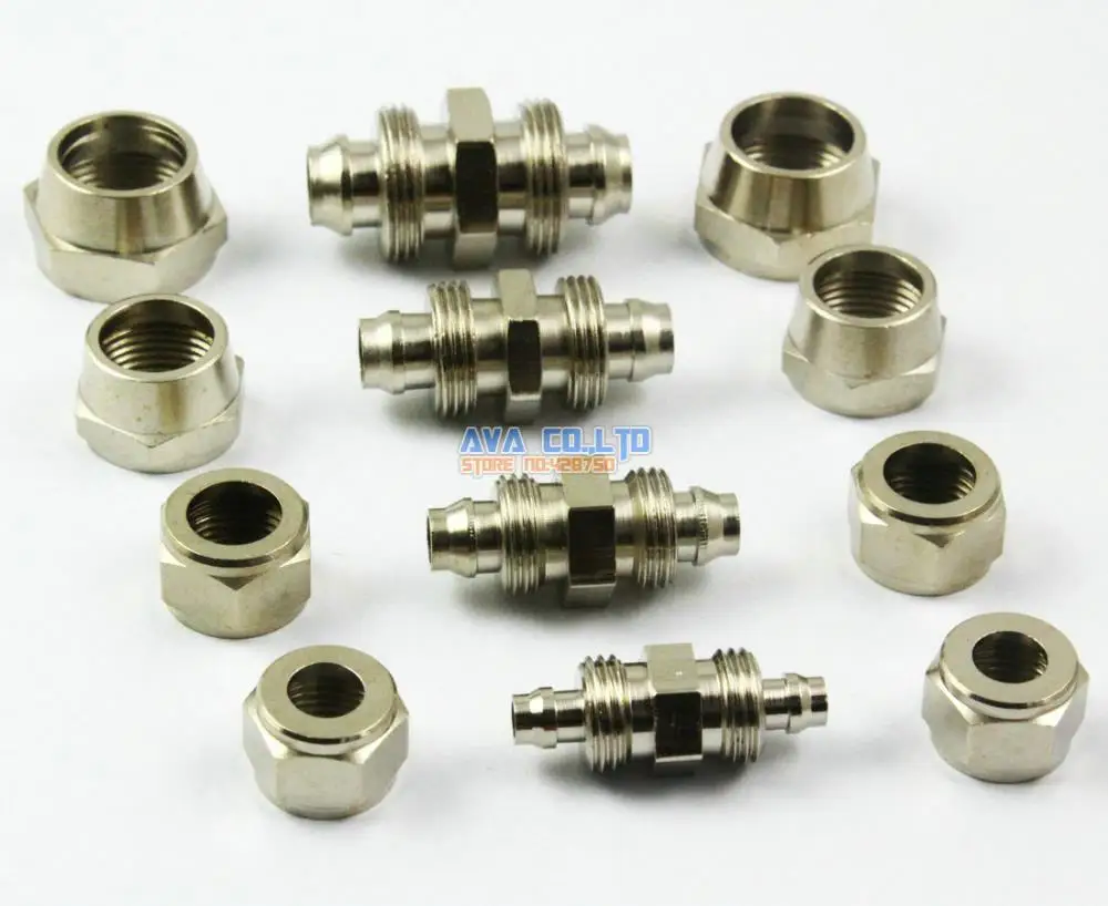 

10 Pieces 12mm Brass Straight Pneumatic Pipe Hose Quick Coupler Connector Coupling Fitting