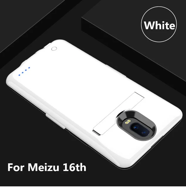 6500 мАч модный внешний чехол с зажимом на заднюю панель для Meizu16th Plus чехол для зарядного устройства s для Meizu16th чехол для зарядки - Цвет: White For Meizu 16th