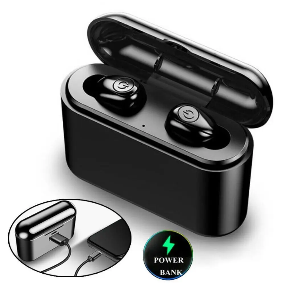 

New X8S TWS Mini TRUE Wireless Bluetooth Earphone Waterproof Stereo Music Bluetooth NFC Binaural Earphone 2200mAh Charging Case