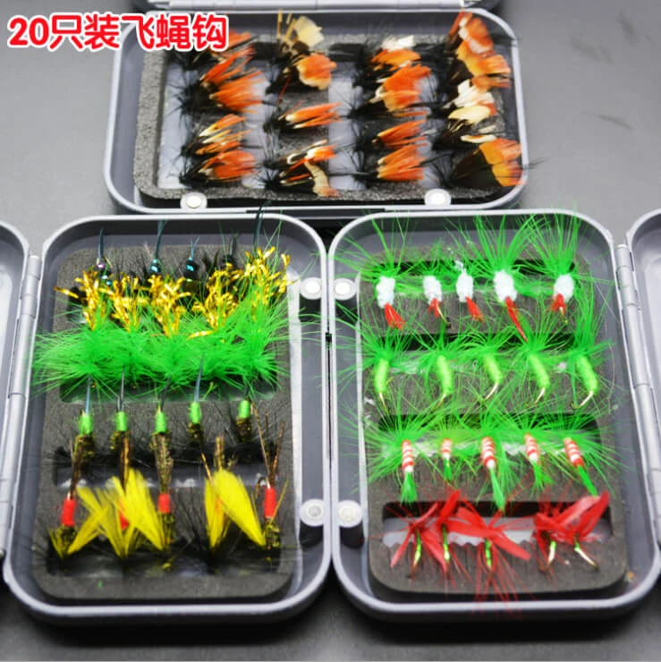 20pcs 5 Types Assortment Trout Fishing Flies Lure Bait Hook For Sale Uk Wet Dry Nymph Buzzers Saltwater Freshwater Weihefishing Fishing Lures Aliexpress