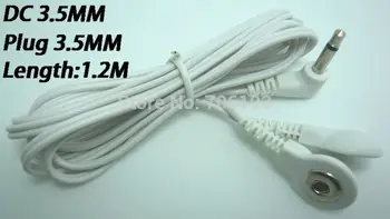 

10pcs/lot DC 3.5MM 2 in 1 Head electrode wires /cable for digital device and TENS EMS machine Free shipping