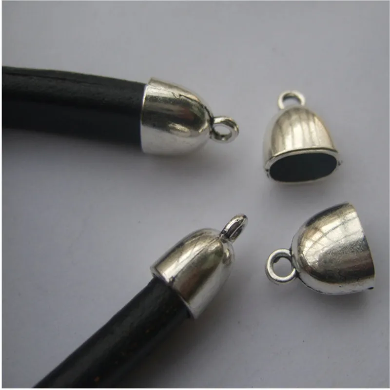 

10pcs Jewelry Findings 10x6mm Licorice Leather End Caps for licorice leather bracelet clasp