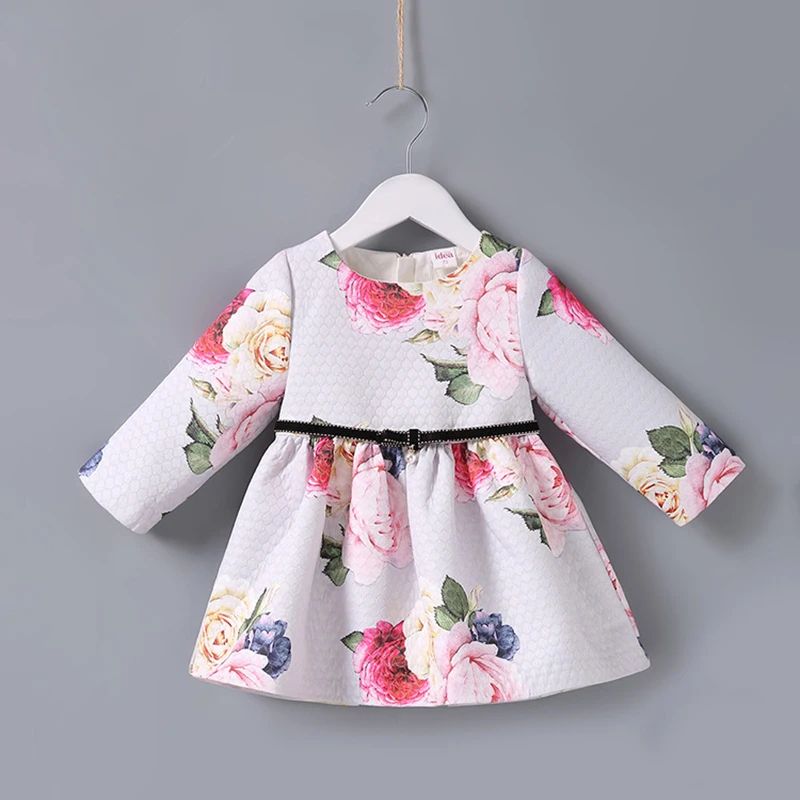 

Baby Dresses Floral Baptism Ball Gown For Newborn Infant Baby Girls Clothes 1 Year Birthday Girl Dress Long Sleeve Pink A014