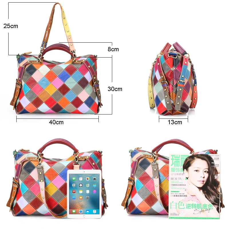 Женская сумка тоут из натуральной кожи в стиле пэчворк|brand tote bag|tote bagtote bags brand |