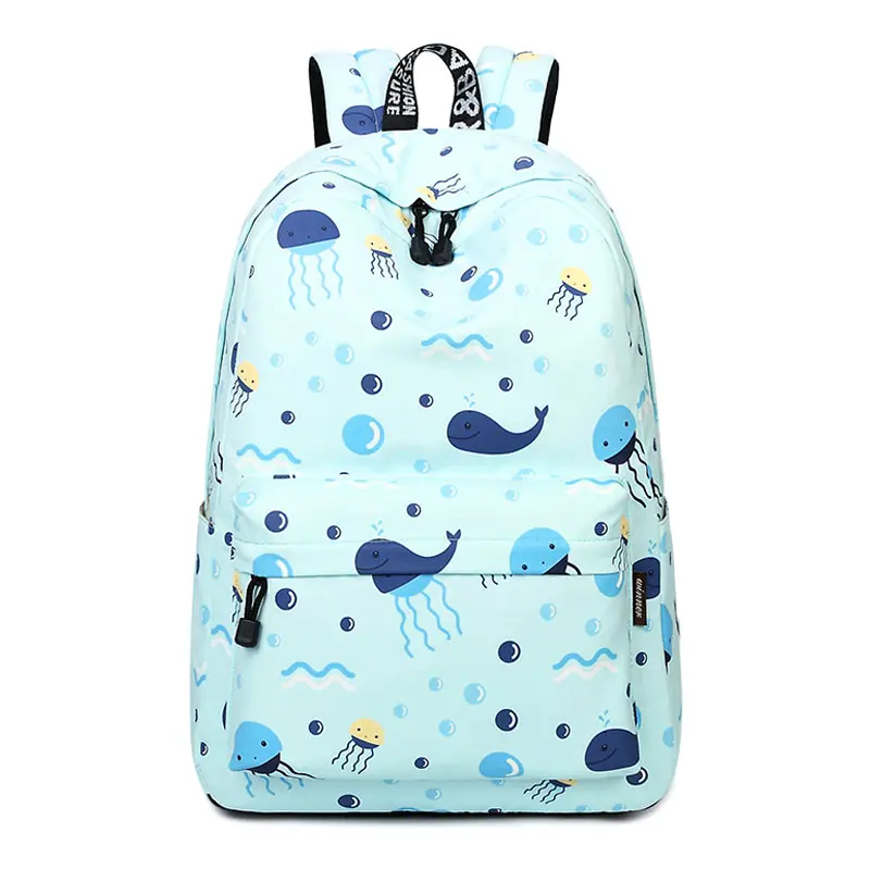 Cartoon Underwater World Fashion Lady Backpacks Sweet Girls Campus Korean BookBag Children Schoolbag Laptop Travel Bag Best Gift bookbags-for-girls
