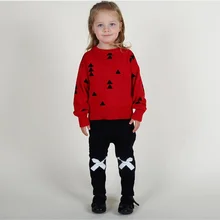 От 1 до 5 лет Детские Свитеры для женщин Треугольники узор детские топы sueter Infantil осень-зима Детский свитер Пальто для будущих мам