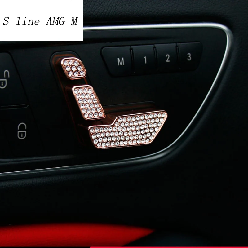 Car styling seat adjustment buttons dedicated buttons metal decorative