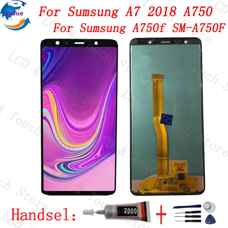 

For Sumsung A7 2018 LCD Replacement part For SAMSUNG Galaxy A750 SM-A750F LCD Display Touch Screen Digitizer 6.0 inch Assembly