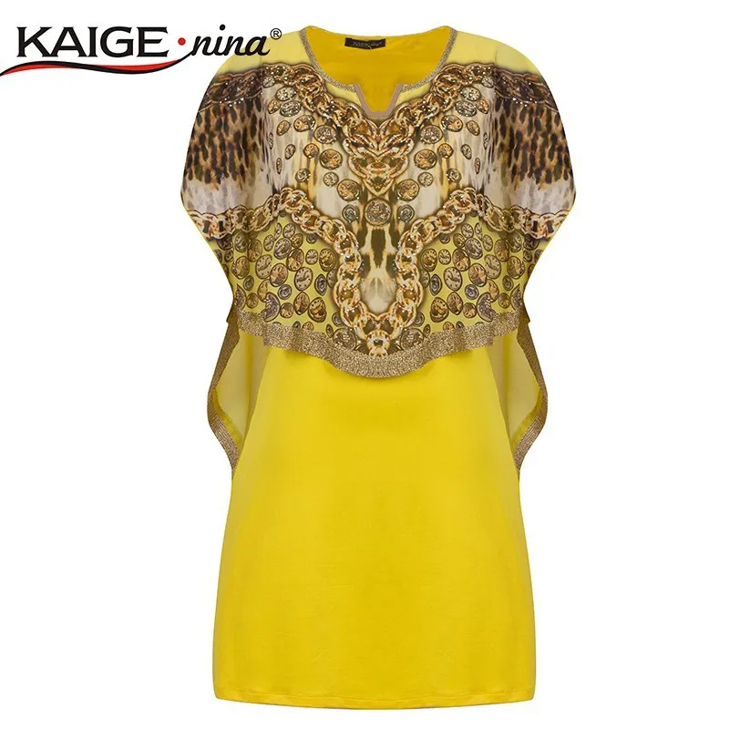New 2015 Summer Style Women Vintage Dress Diamonds Detor Floral Print Casual Loose Chiffon Dresses Vestidos Large Plus Sizes
