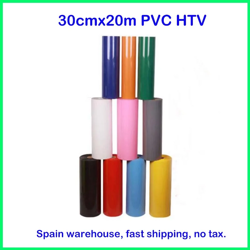 

1 roll 30cmx20m PVC Heat Transfer Vinyl T-shirt Iron On HTV Film Printing Cutting Plotter Heat Press (Spain warhouse, no tax)