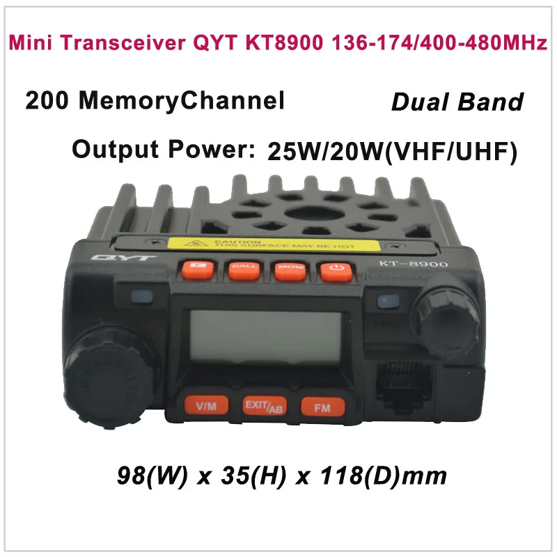 Мини приемопередатчик QYT KT8900 136 174/400 480 МГц двухстороннее радио двухдиапазонный