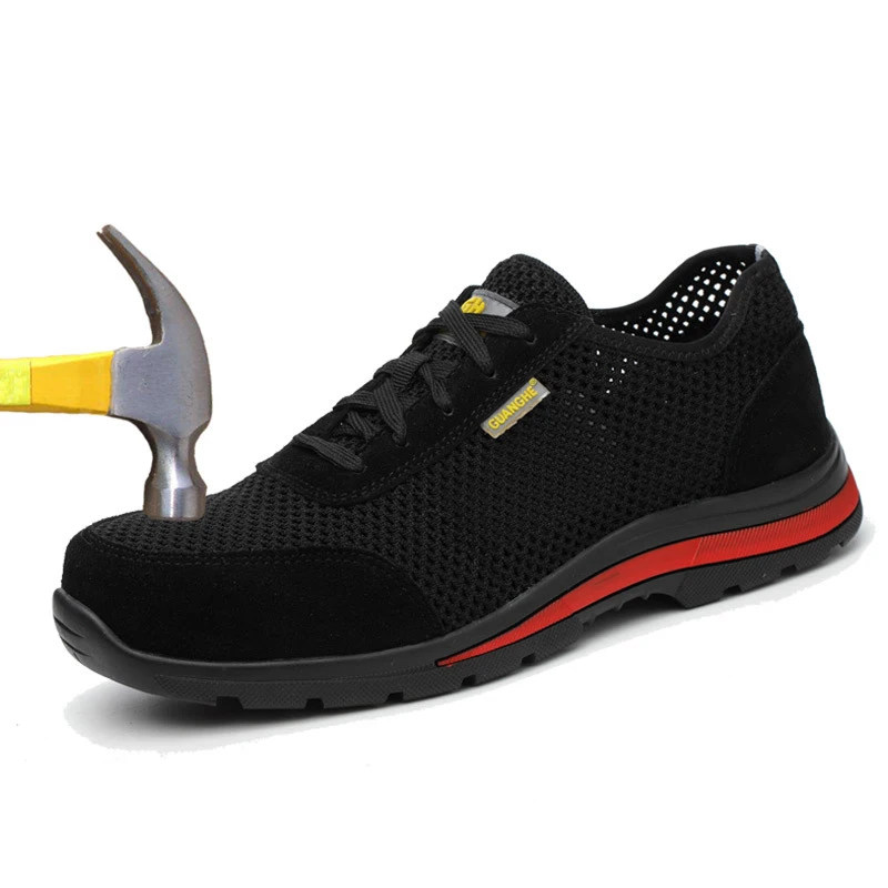 

Outdoor Protective Shoes Breathable Safety Shoes Lightweight Steel Toe Anti-smashing Work Mesh Sneakers Wearproof Hiking Shoes