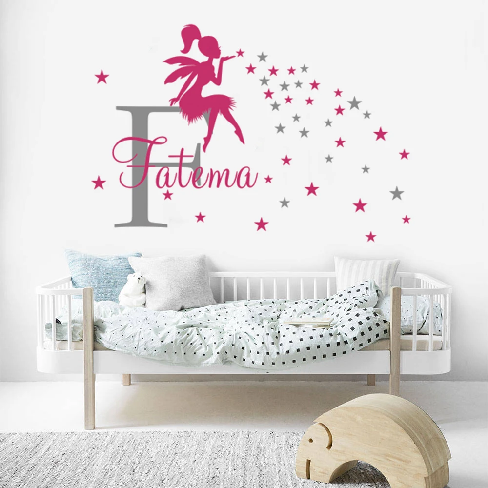 Wall Tattoo request Name with Butterflies Wall Sticker Nursery Baby 