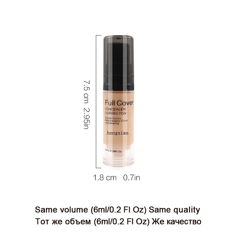 1PC Natural Make Up Base Cosmetic Full Cover Concealer Makeup Cream Face Corrector Waterproof 6 colors