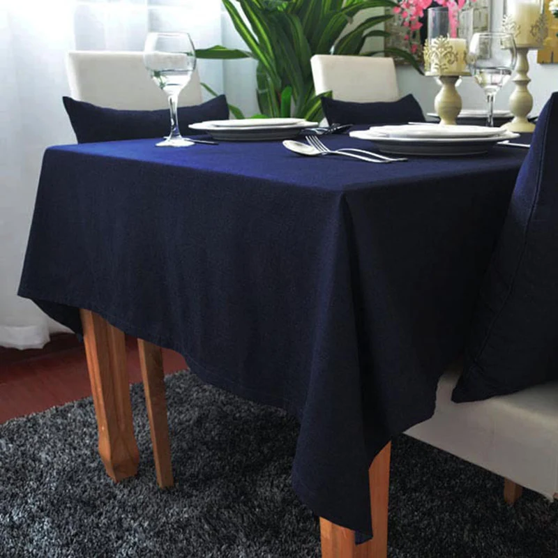 

Brief Solid Color Cotton Wedding Party Table Cloth Toalha de Mesa Simple Banquet Tablecloth