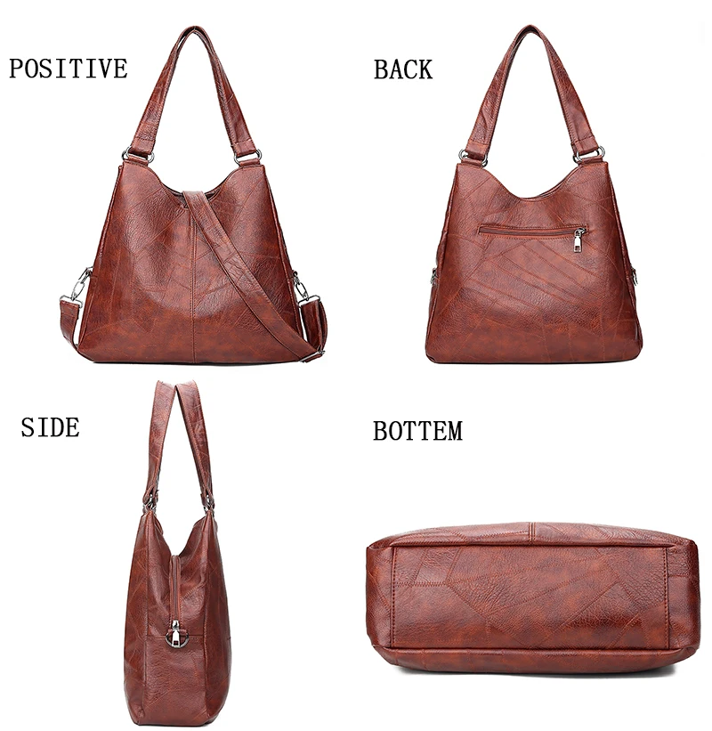  2018 Fashion Women Handbags High Quality Female Hobos Single Shoulder Bags Vintage Solid Multi-pock - 32957959503