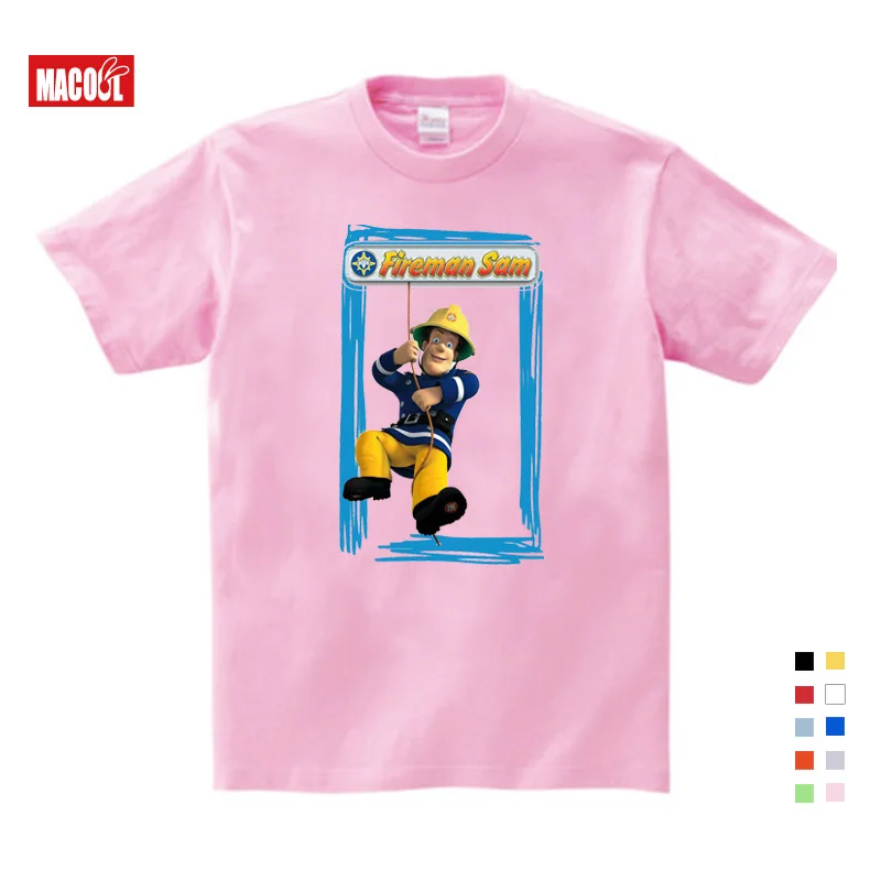 2019 Children Cartoon Fireman Sam Print Cotton T-shirts For Boy Shirt Girl Short Sleeve Tee Tops Clothes Kids Clothing 3T-9T 2019 Children Cartoon Fireman Sam Print Cotton T-shirts For Boy Shirt Girl Short Sleeve Tee Tops Clothes Kids Clothing 3T-9T