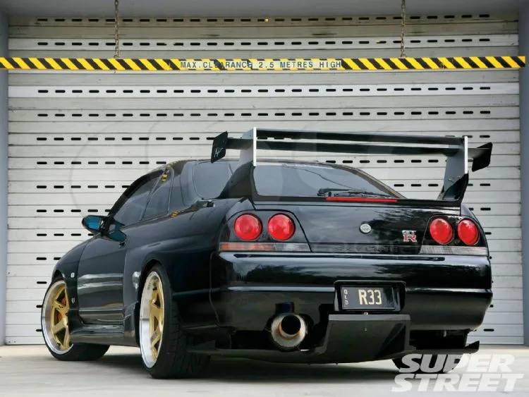 1995-1998 Nissan Skyline R33 GTR Top-Secret Type1 Style Rear Diffuser 3pcs with Metal Fitting Accessories  FRP (13)