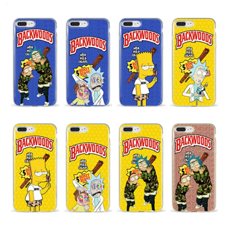 Rick e morty Simpson sertao macio caso de telefone Silicone capa Backwoods para o iphone XS XR Max 6 7 8 Plus 5 6 X Habitacao