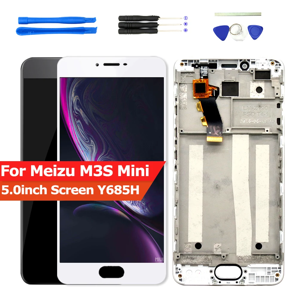 

100% New Meilan 3S LCD Display +Digitizer Touch Screen Assembly Replacement For Meizu M3S Mini Phone Parts And Free Tools
