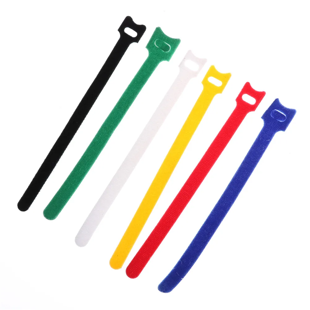 

10 Pcs/set Nylon Battery Strap Magic Sticker Battery Ribbon Fastener Cable Tie Wrap Reusable Strap 200mm *12mm