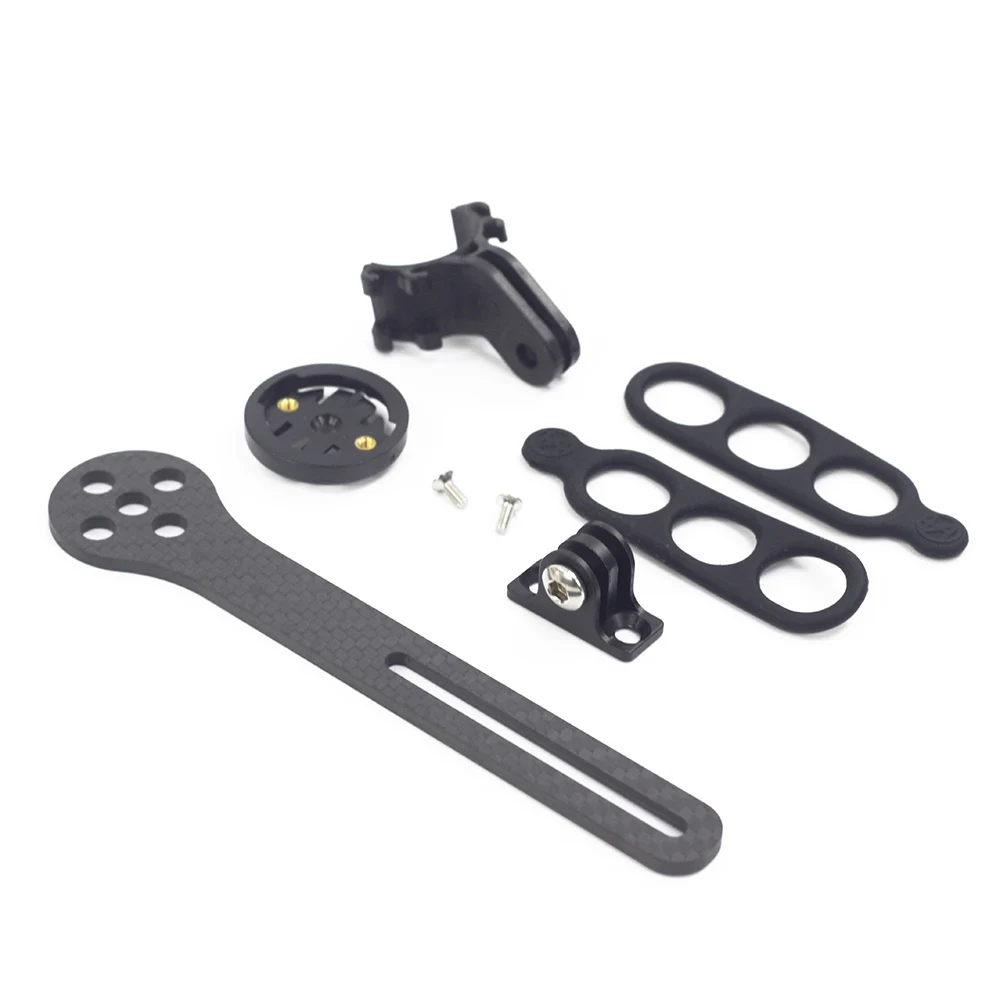 

Carbon Bike Computer Mount for Integrated Bar per GARMIN Wahoo Elemnt Mini Bolt GIANT BRYTON Sport Camera Headlight Mount