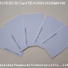 1000 шт 125 khz Близость струйный уникальный идентификационный номер RFID EM4100 пустые карты с UID номер для дверей системы/система контроля доступа