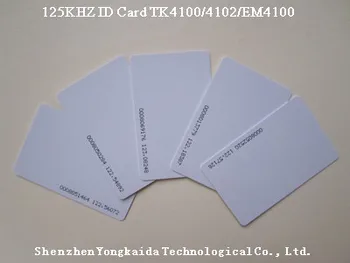 

1000pcs 125khz Proximity inkjet Unique ID number RFID EM4100 Blank Card with UID number For Door system/access control system