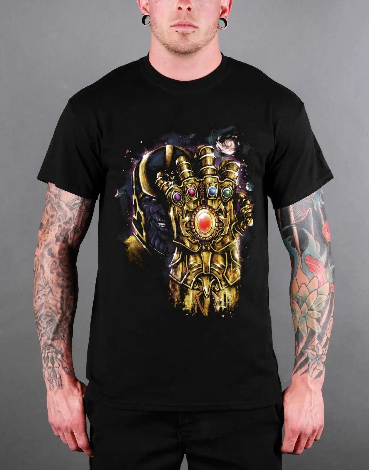 Новый Thanos-Infinite-Power-Hoodie-3 короткий рукав унисекс футболки футболка Летний Стиль
