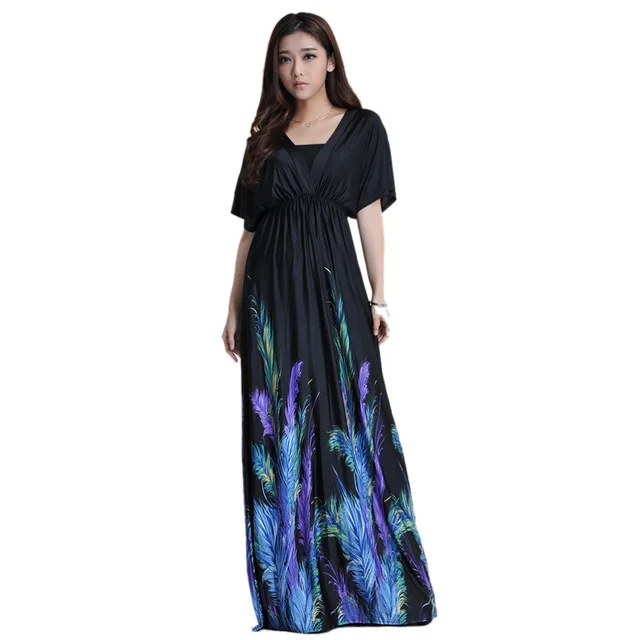 women summer boho dress vestidos largos robe femme beach dress plus bohemian dress plus size