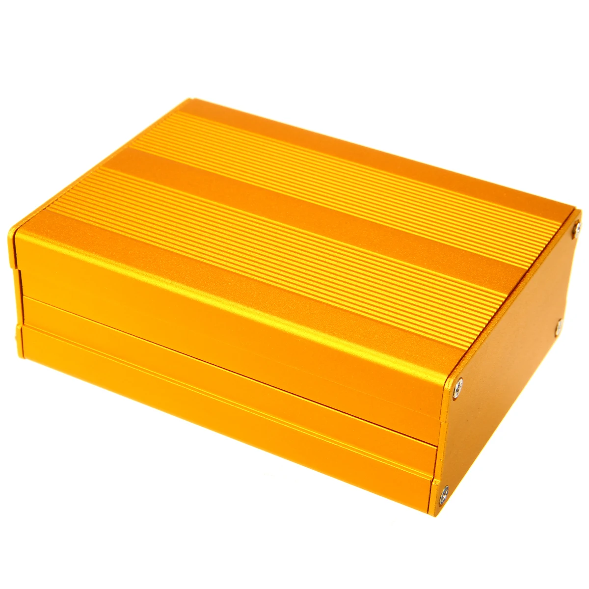 1Pcs 100x76x35mm Gold Auminum Enclosure Aluminum Box Circuit Board Enclosure Case Electronic Project Case Box with 8 Screws