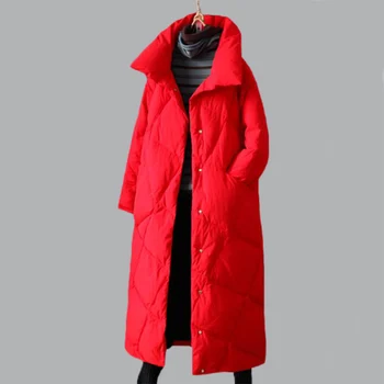 

women's down jackets thick warm long white duck down women down coat women's clothing snow wear lady