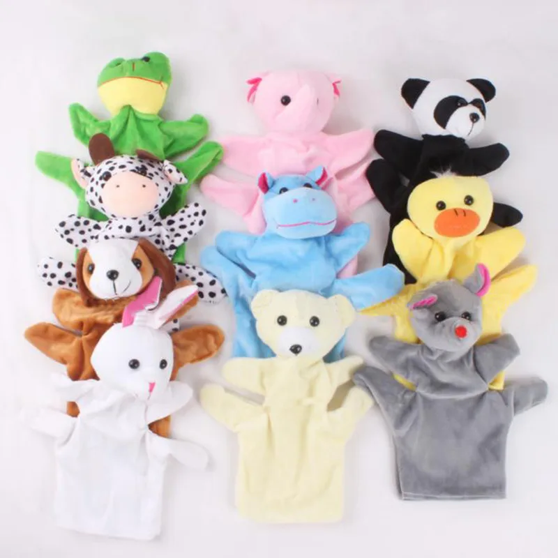 

Duck Dog Rabbit Baby Child Zoo Farm Animal Hand Glove Puppet Finger Sack Plush Toy Cloth Educational Hand Doll Puppet Kids Toy