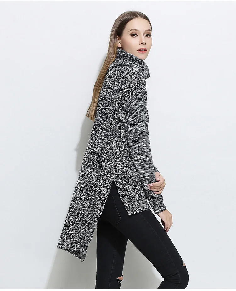 XIKOI New Autumn Winter Long-Sleeved High-Neck Sweater Thick Knitted Pullovers Plus Size Knitwear Women'S Turtleneck Clothes (7)