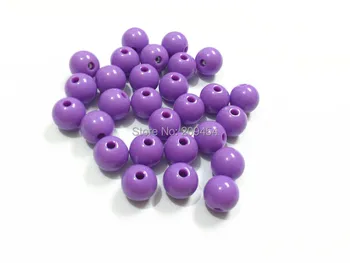 

(Choose Size First ) 6mm/8mm/10mm/12mm/14mm/16mm/18mm/20mm Light Purple Acrylic Solid Beads