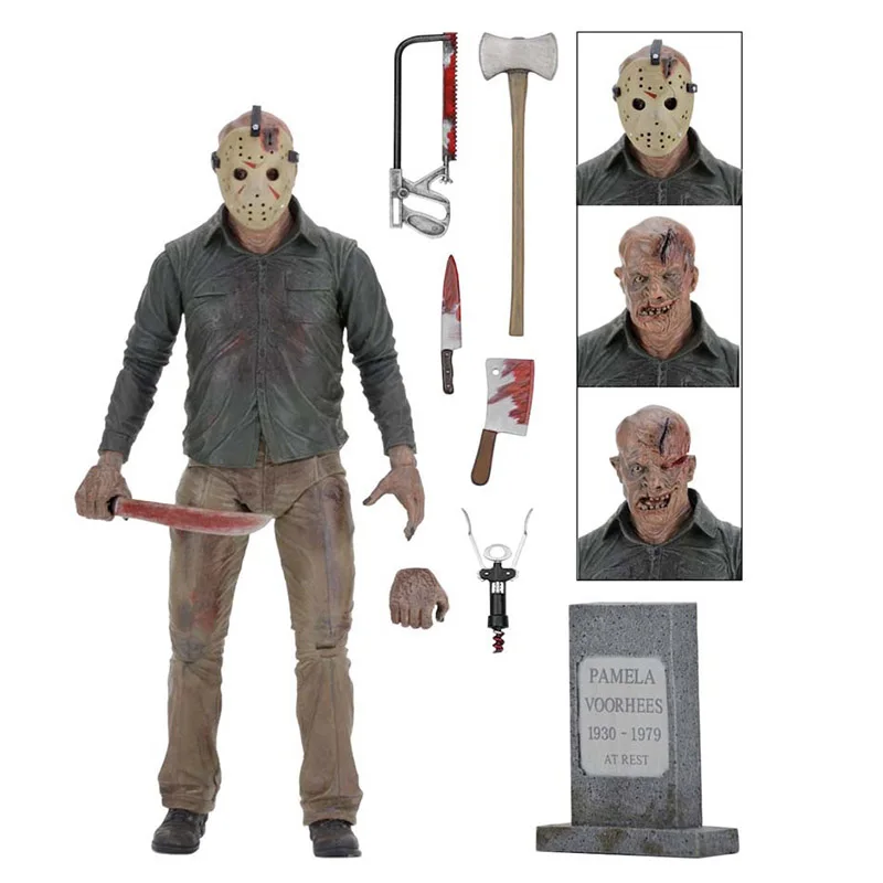 NECA 3D 13th Friday Jason Leatherface бензопила Футболка Джон Карпентер Майкл Майерс Фредди кругер Pennywise Джокер фигурка