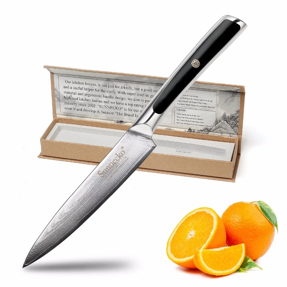 SUNNECKO 5" inch Utility Knife Kitchen Petty Knives Cutting Fruit Tools