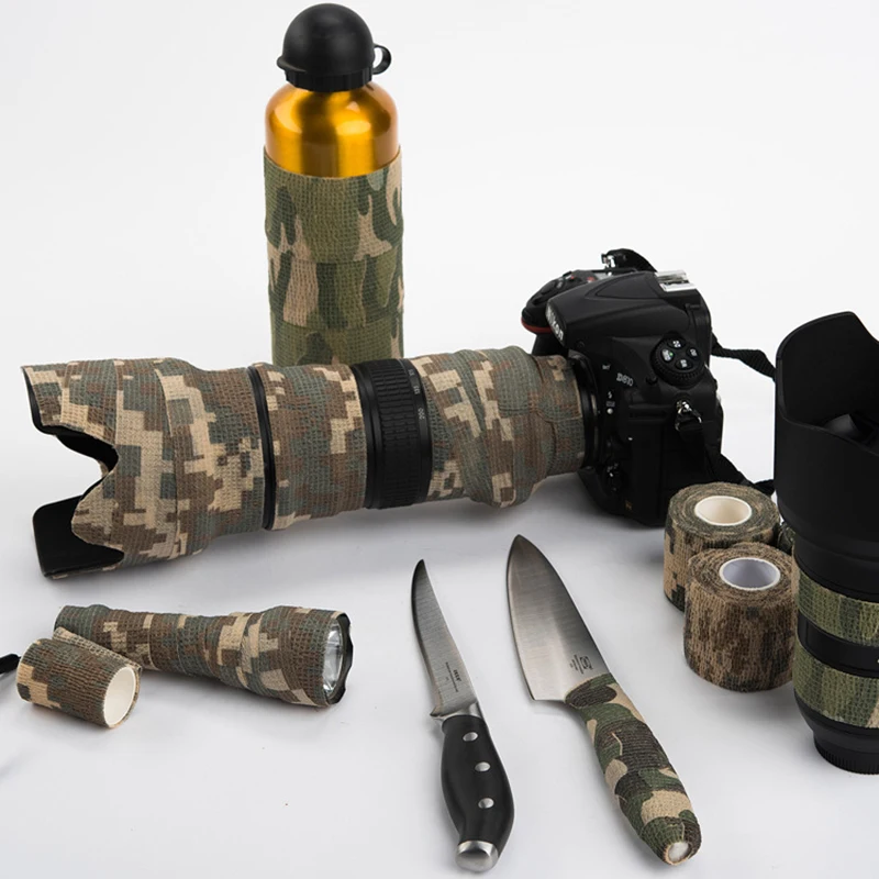 

5cm*4.5m Army Camo Outdoor Hunting Shooting Tool Camouflage Stealth Tape Waterproof Hunting accessories Free shipping