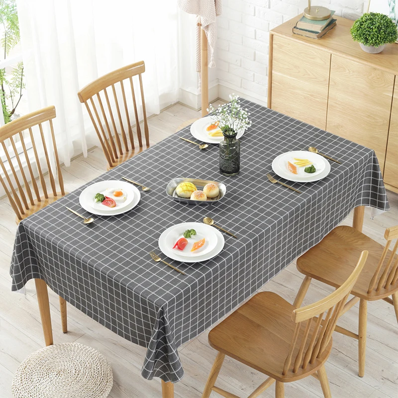Tablecloth Plastic Kitchen Table Cloth Oilproof Decorative Elegant Waterproof Table Cover For Party