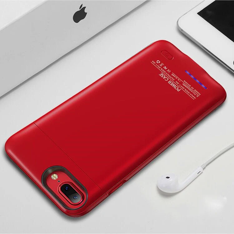 Универсальный чехол-аккумулятор для iPhone X XS Max XR 6 S+ 7+ 8+ зарядное устройство для телефона чехол для iPhone 6 6 S 7 8 Plus 4000/5000 mAh - Color: for i6 6s 7 8 plus