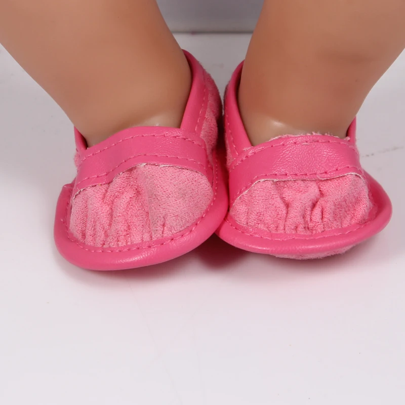 Doll Accessories Red Doll Shoes Wear fit 43cm Doll Baby Born zapf Children best Birthday Gift