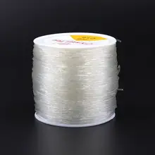 Cuerda elástica de alta elasticidad para abalorios, hilo de cristal para fabricación de joyas, accesorios para pulseras y collares, venta al por mayor, 0,5, 0,8 y 1mm