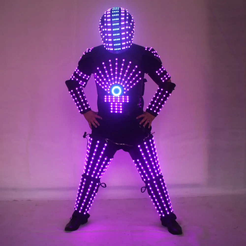 

LED Robot Costumes Clothes LED Lights Luminous Suit Stage Dance Performance Show Dress for Night Club