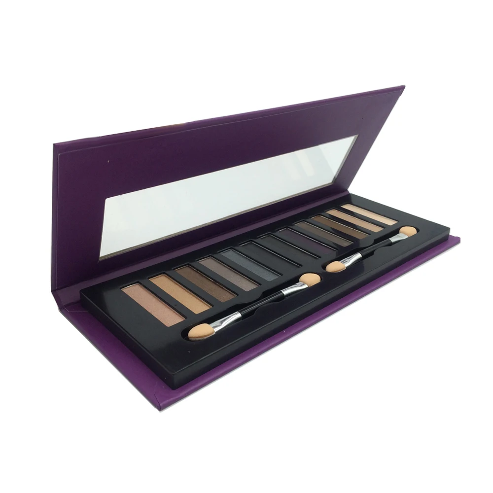 1set Brand Cosmetic 12 Color Shimmer Eye Shadow With Brush Warm Cool